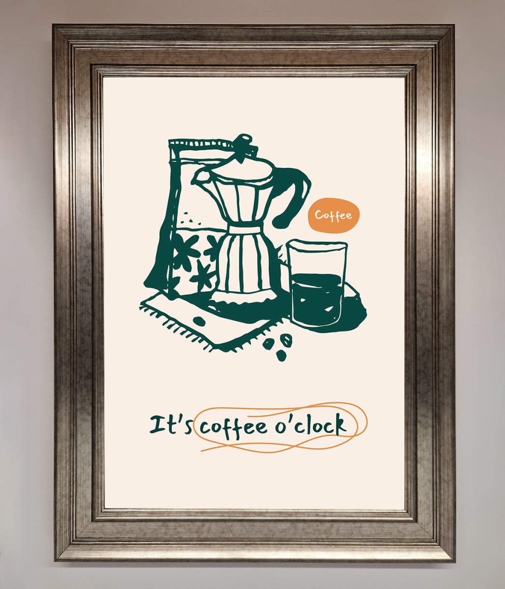 Its Coffee O Clock Framed Wall Art