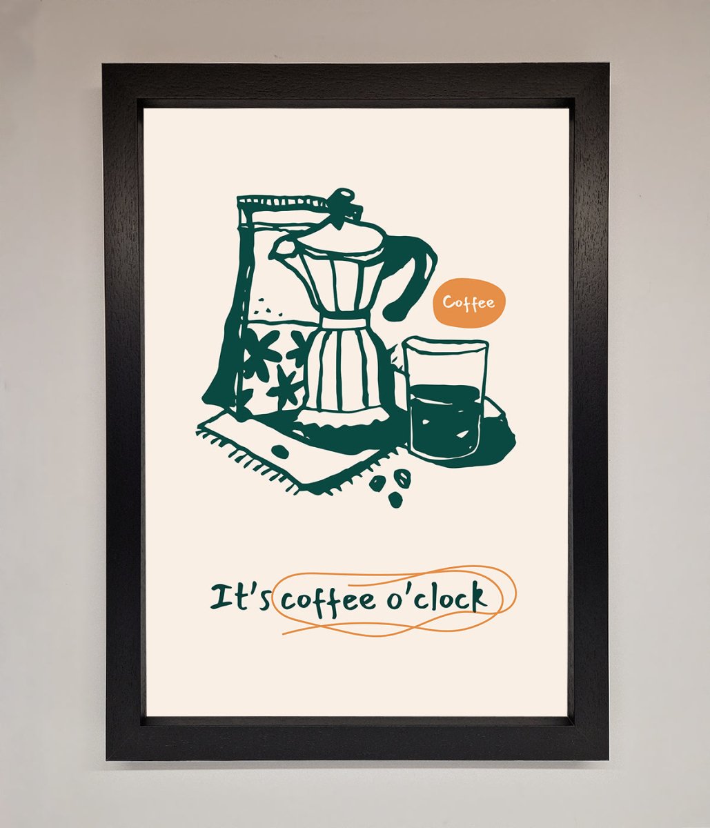Its Coffee O Clock Framed Wall Art