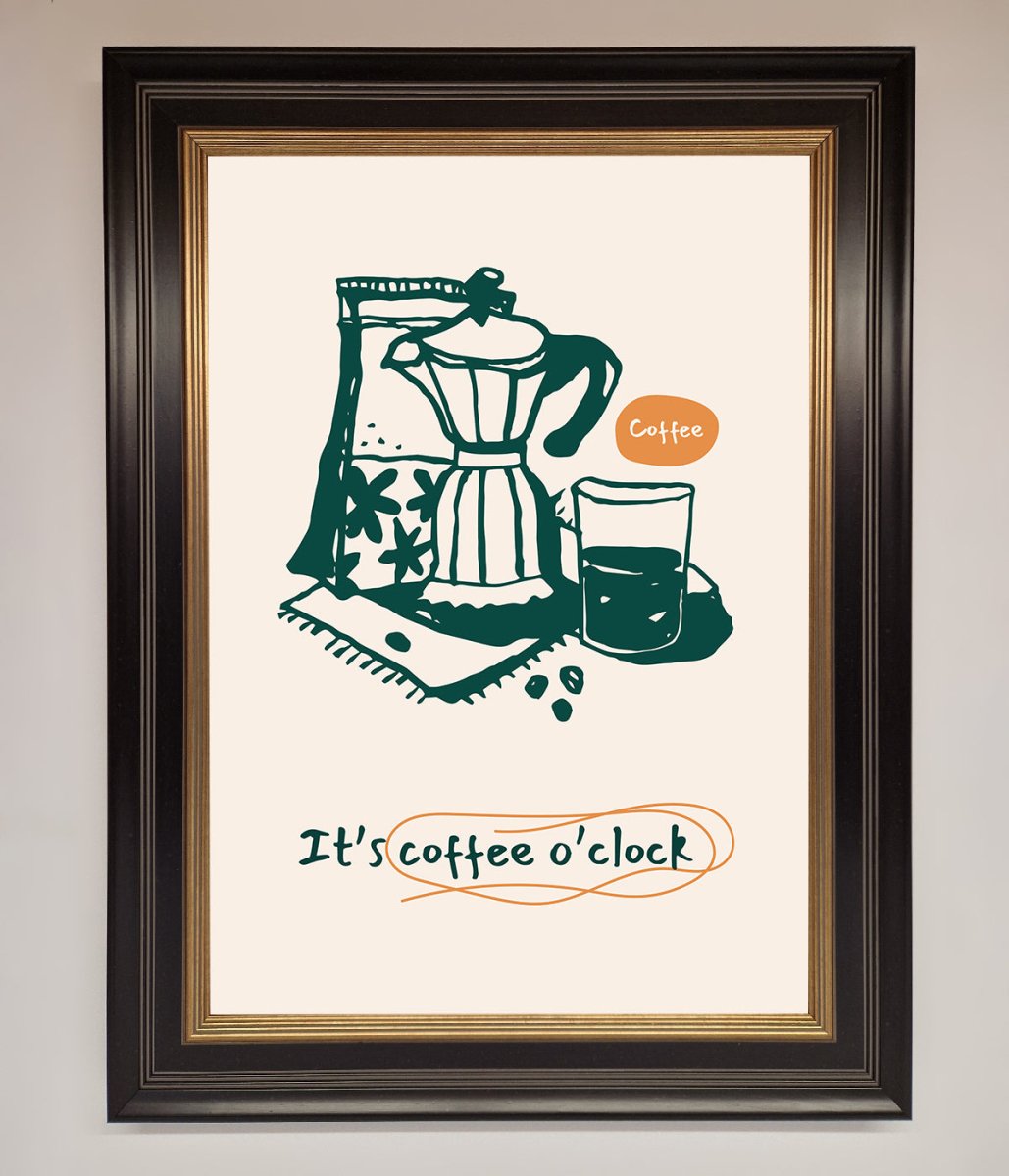 Its Coffee O Clock Framed Wall Art