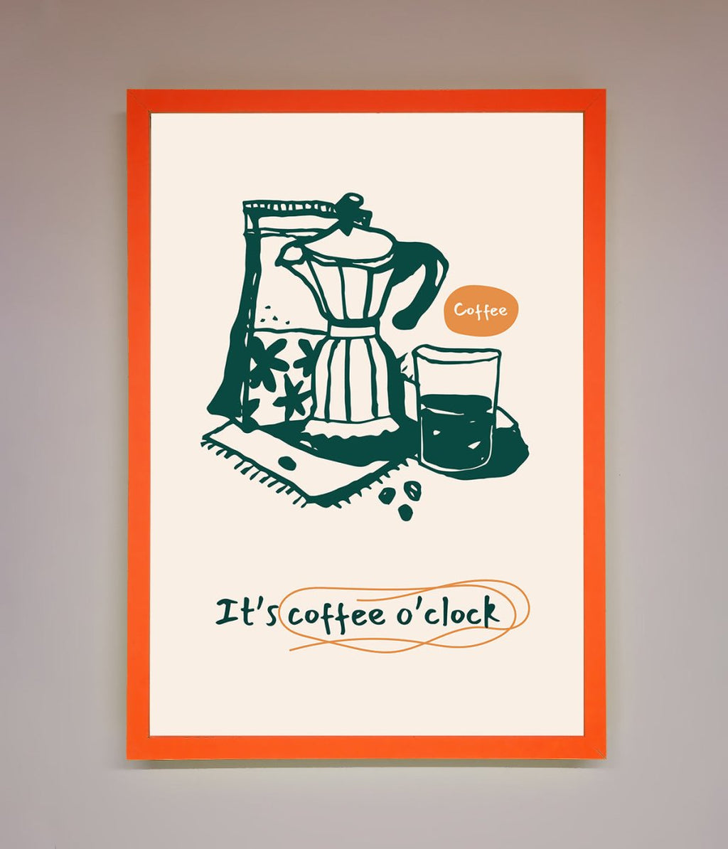 Its Coffee O Clock Framed Wall Art