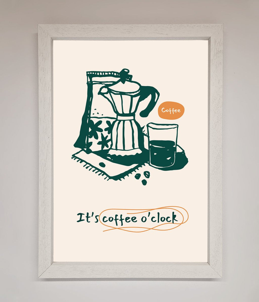 Its Coffee O Clock Framed Wall Art