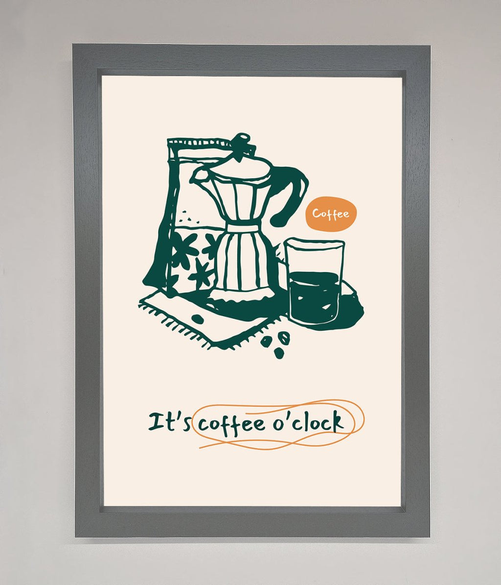 Its Coffee O Clock Framed Wall Art