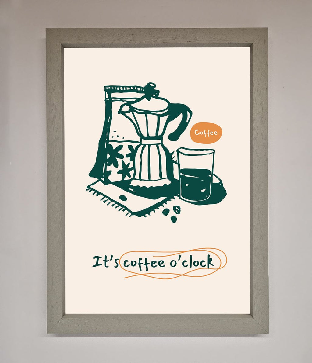 Its Coffee O Clock Framed Wall Art