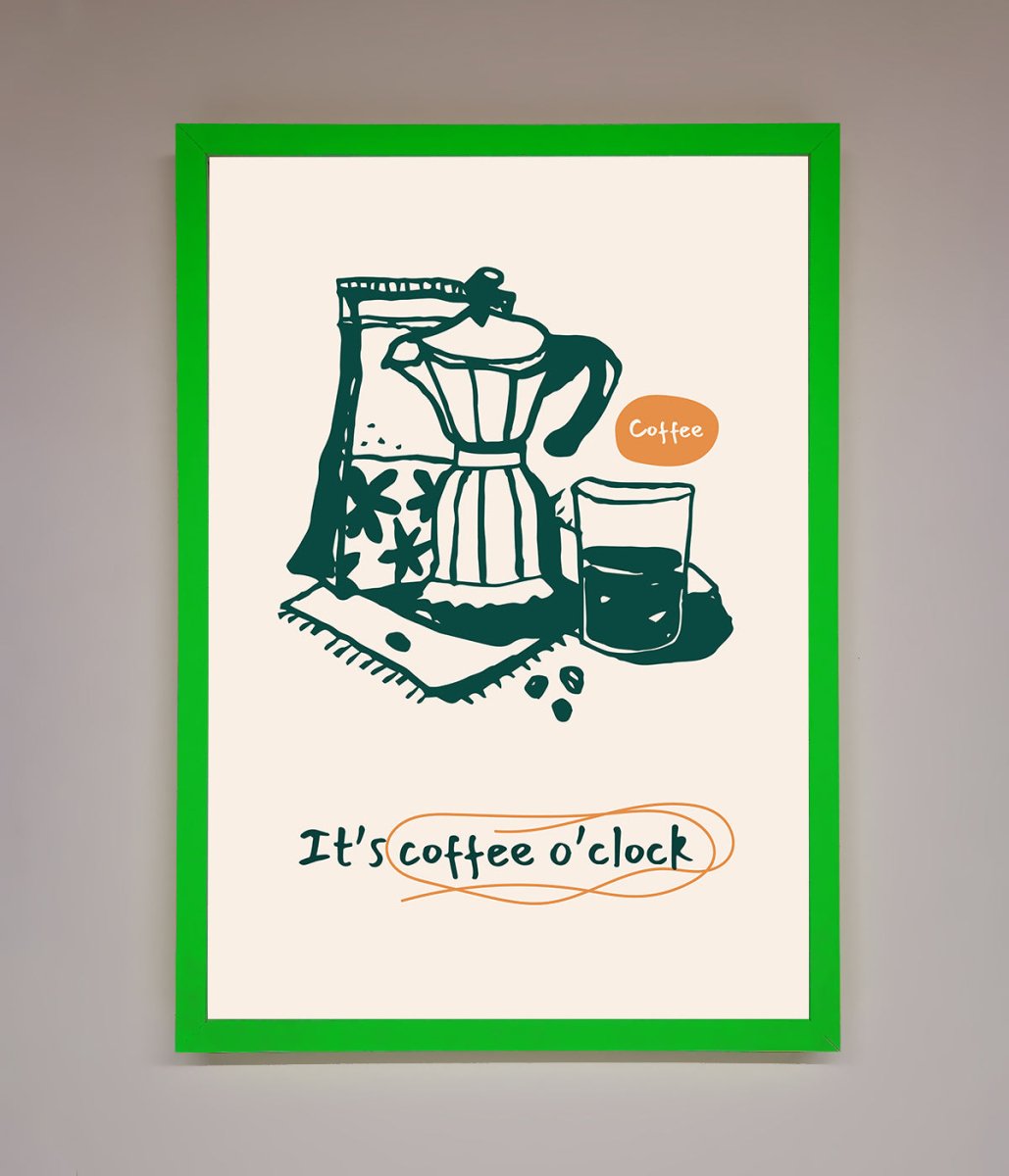 Its Coffee O Clock Framed Wall Art