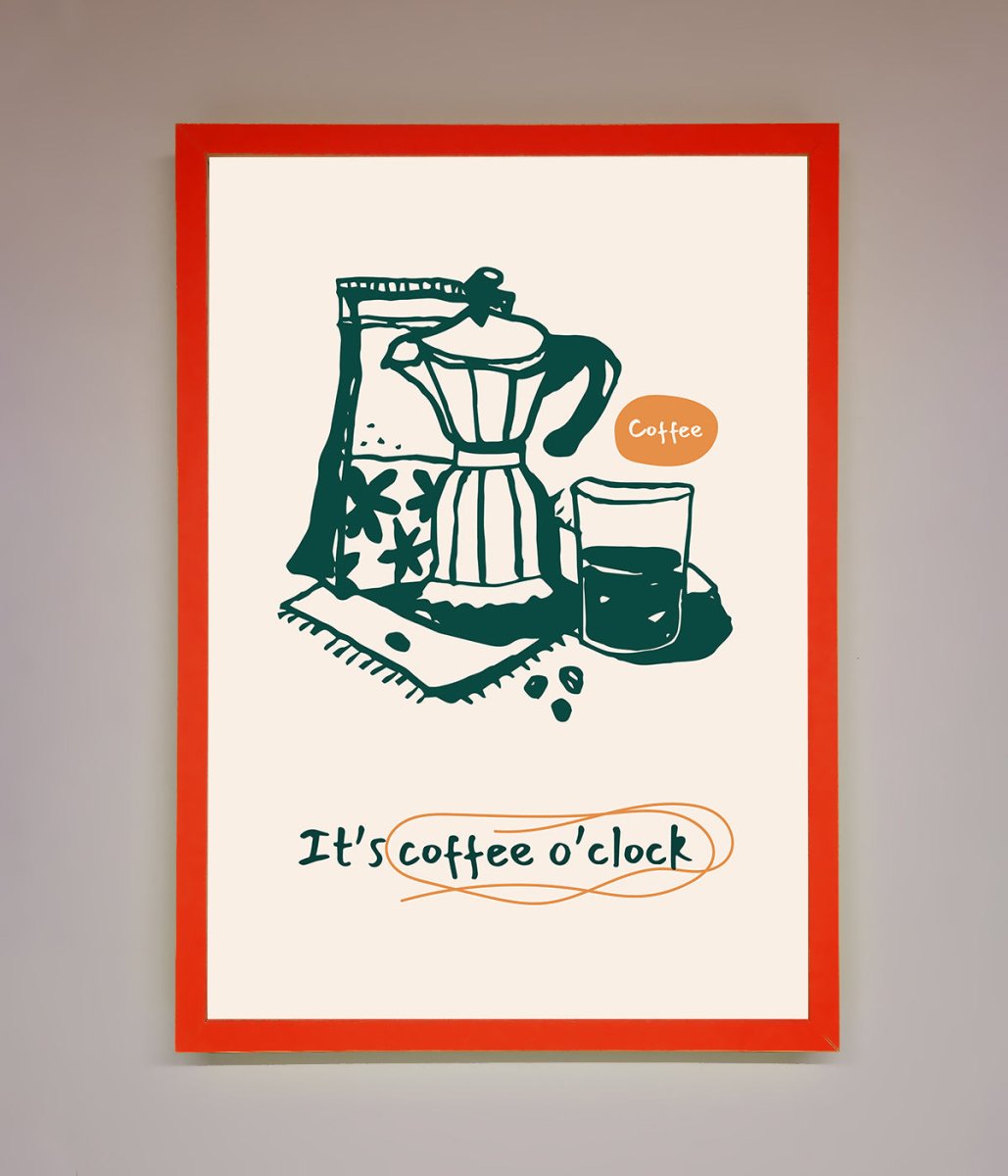 Its Coffee O Clock Framed Wall Art