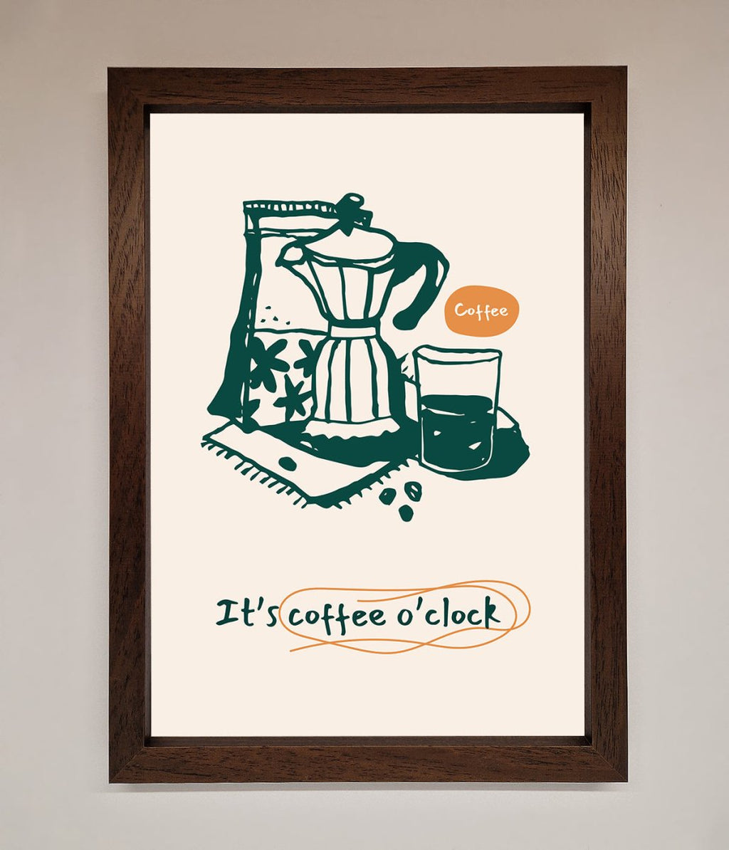 Its Coffee O Clock Framed Wall Art