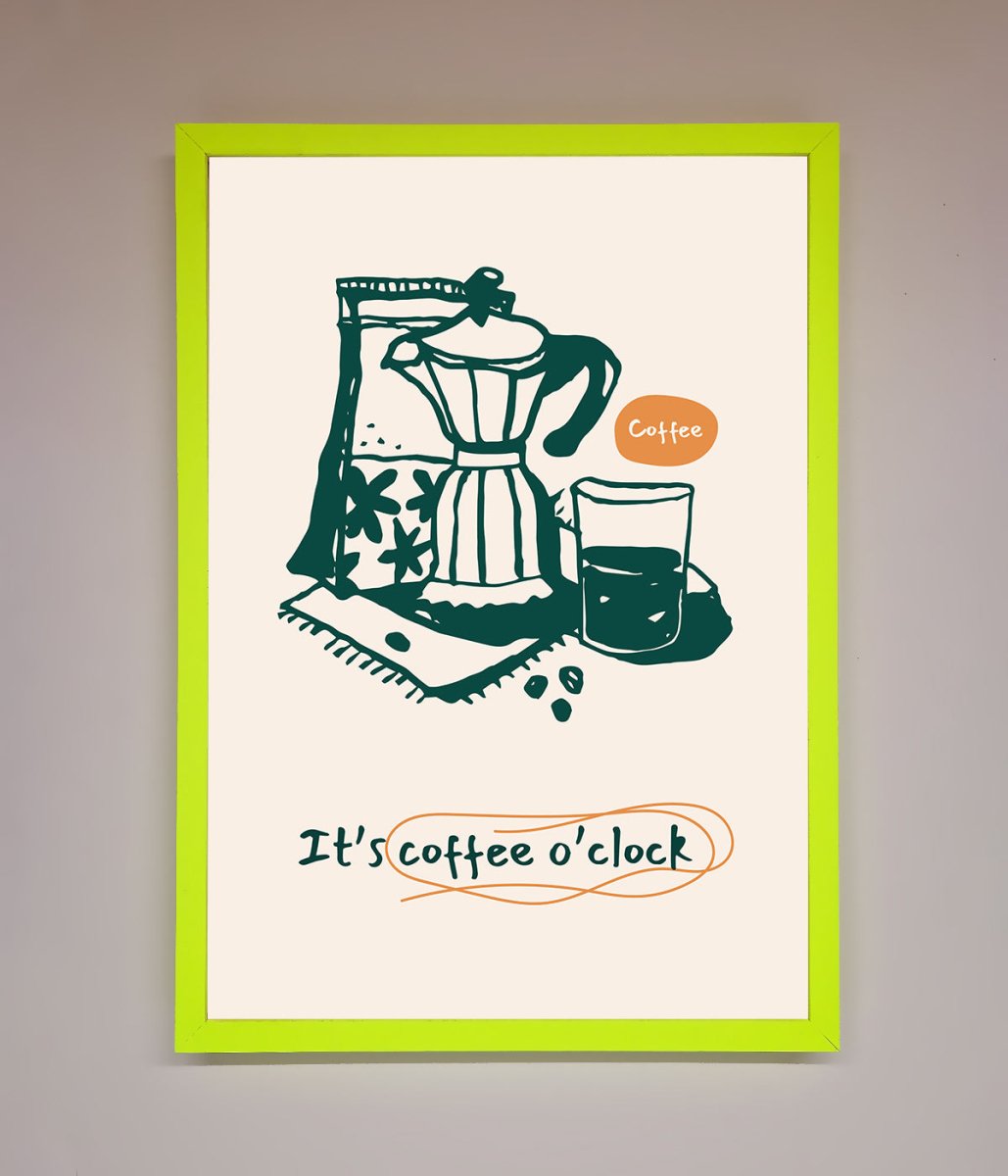 Its Coffee O Clock Framed Wall Art