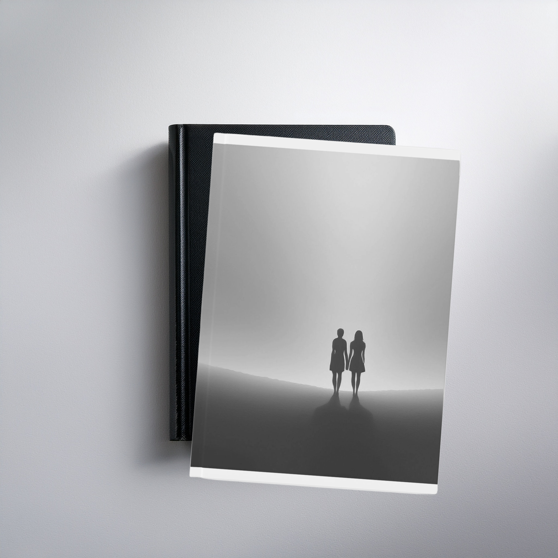A5 Hardcover Journal – Minimalist Black & White Friendship Design