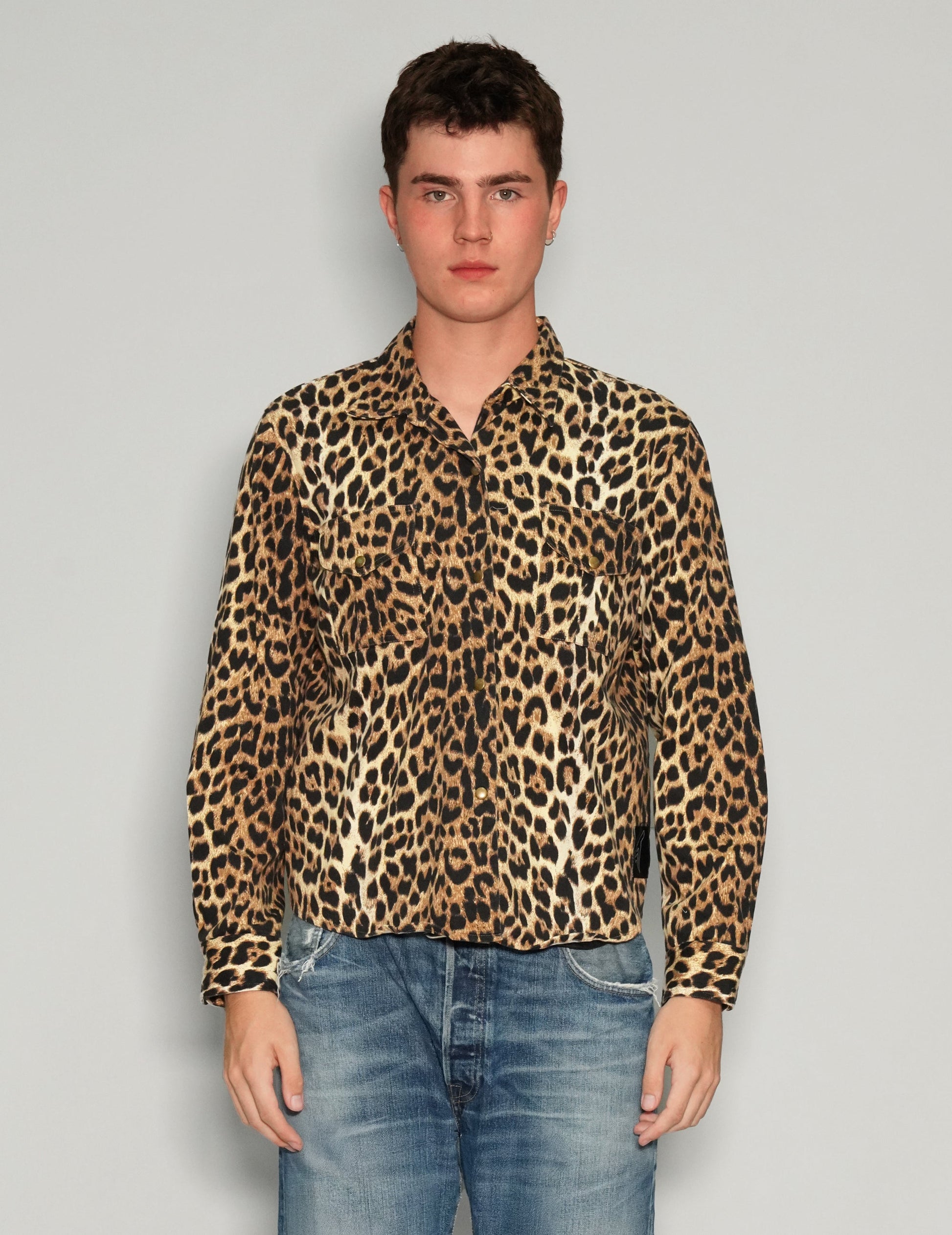 Leopard Print Party Back Shirt