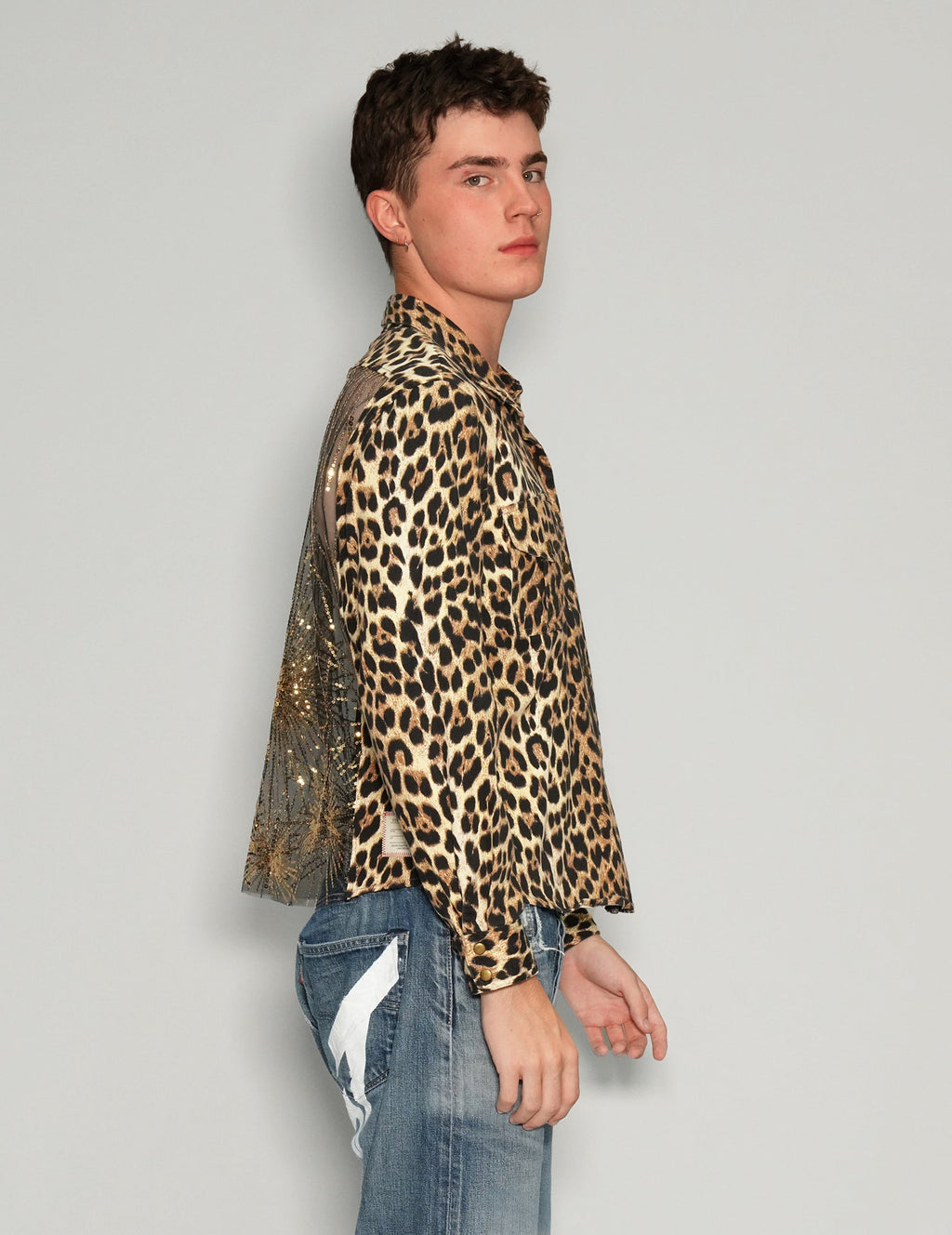 Leopard Print Party Back Shirt