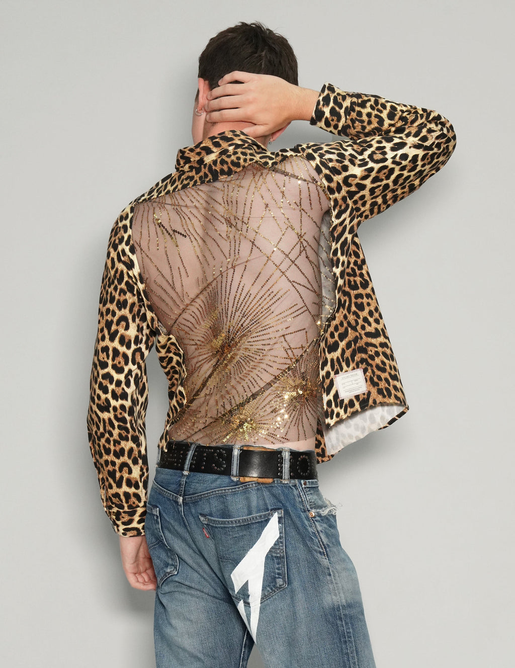 Leopard Print Party Back Shirt