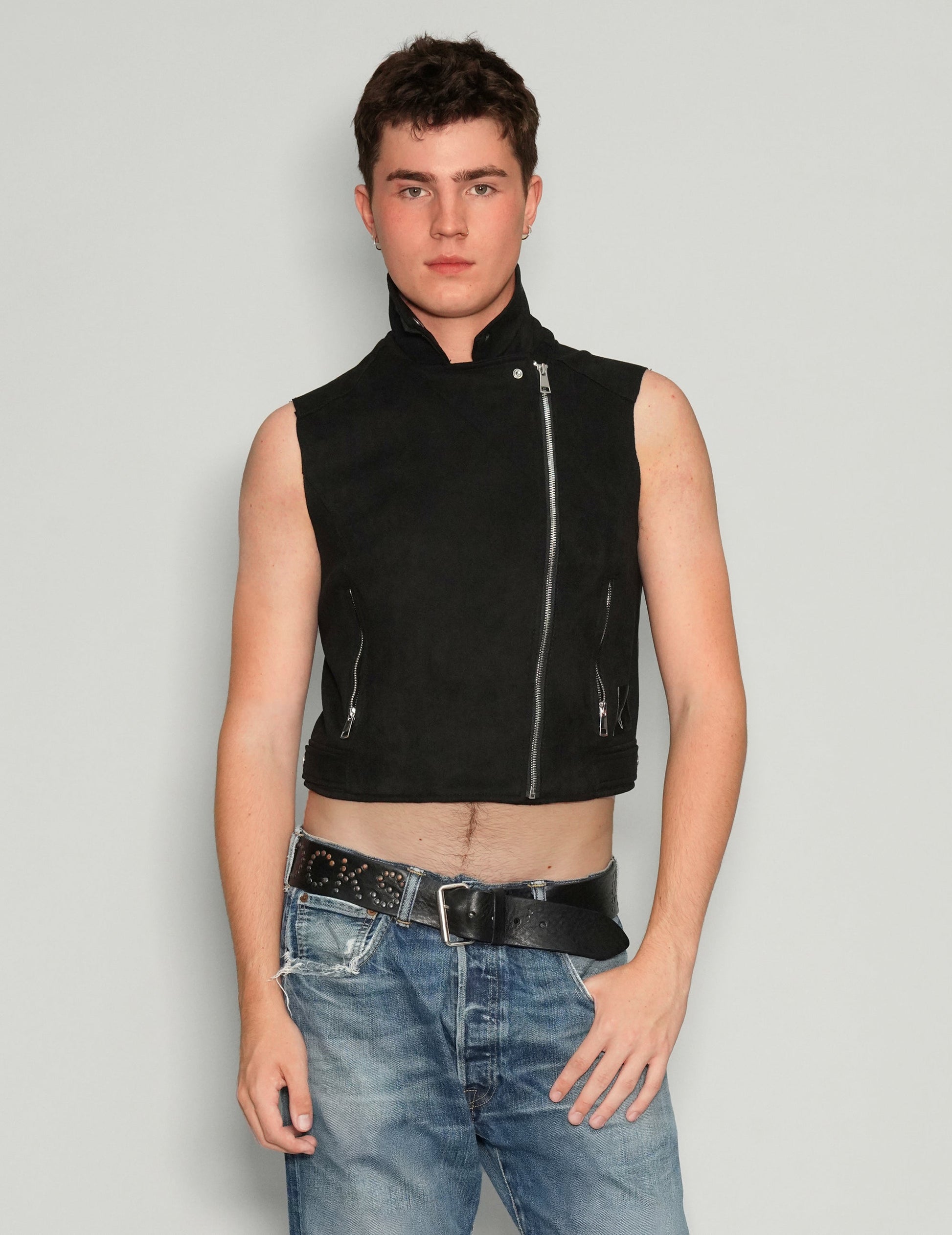 Black Biker Vest
