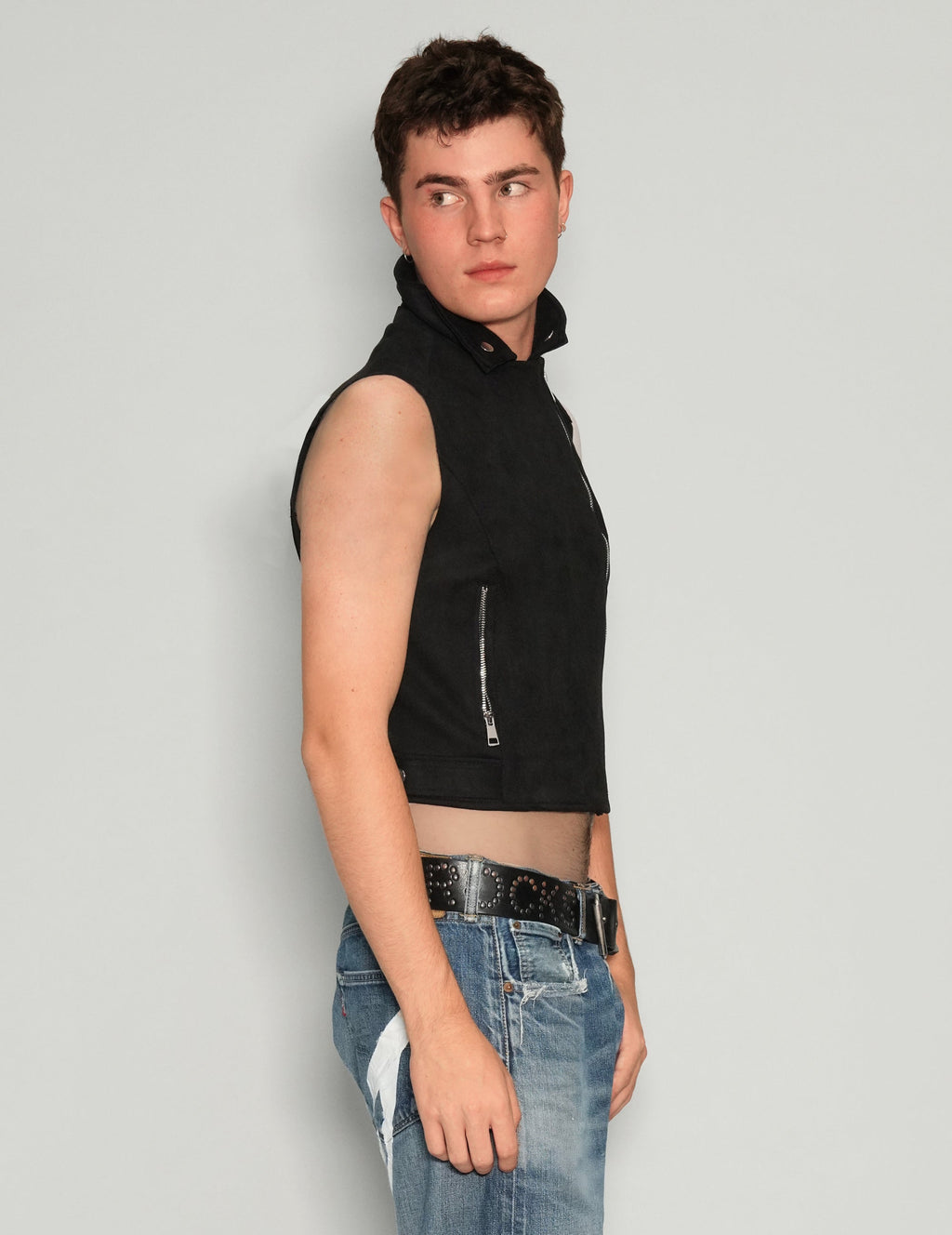 Black Biker Vest