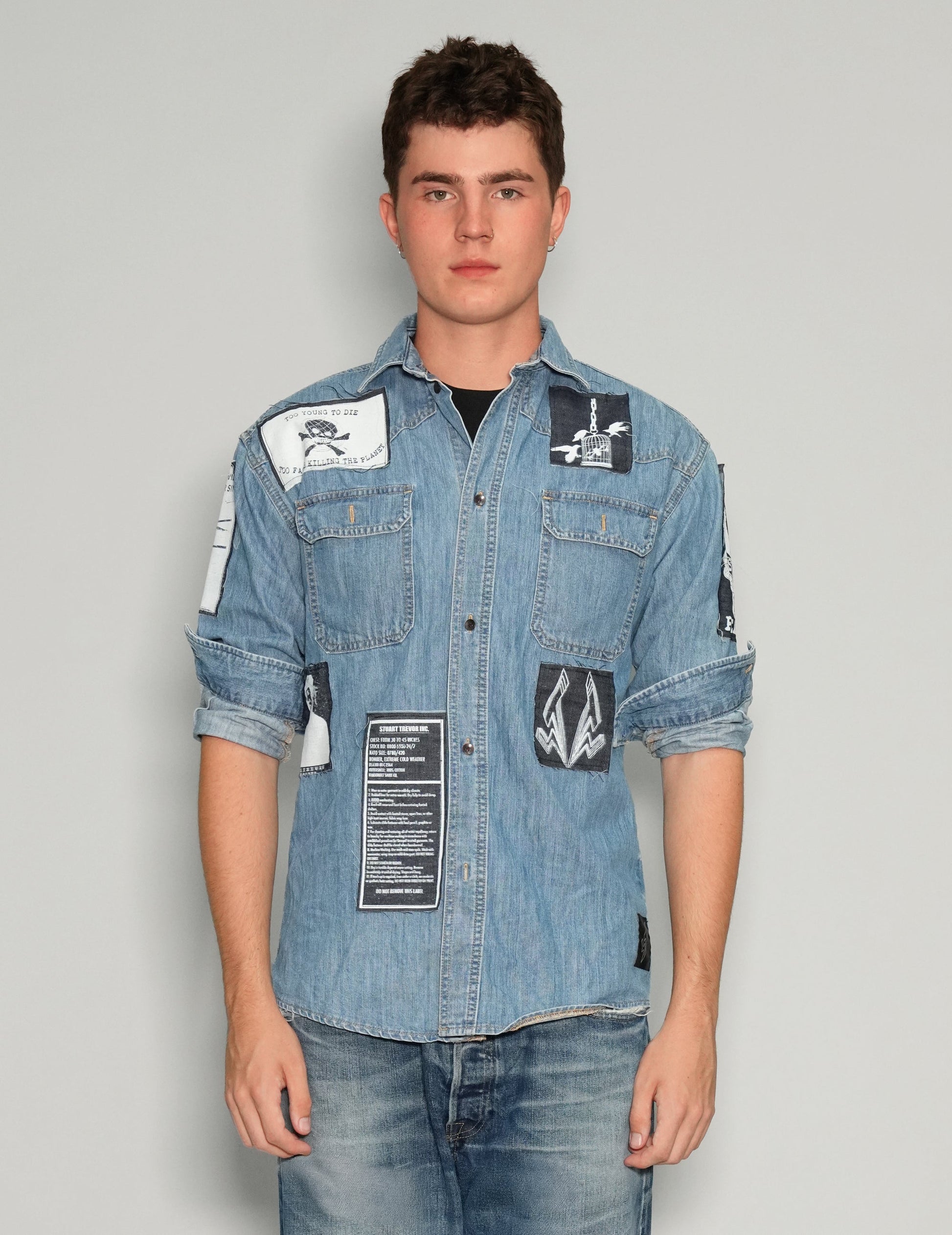 Denim Patched Shirt