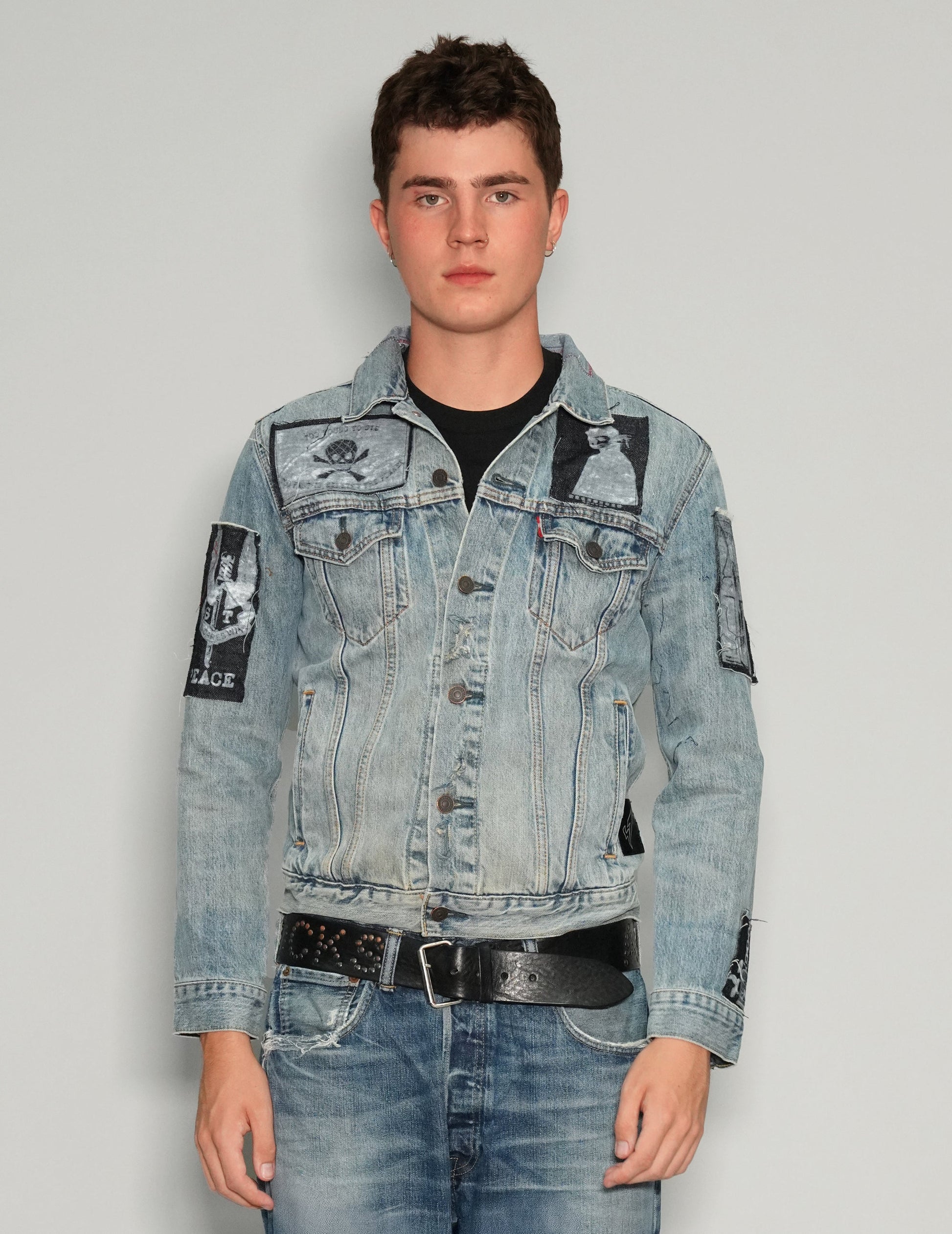 Vintage Patched Denim Jacket