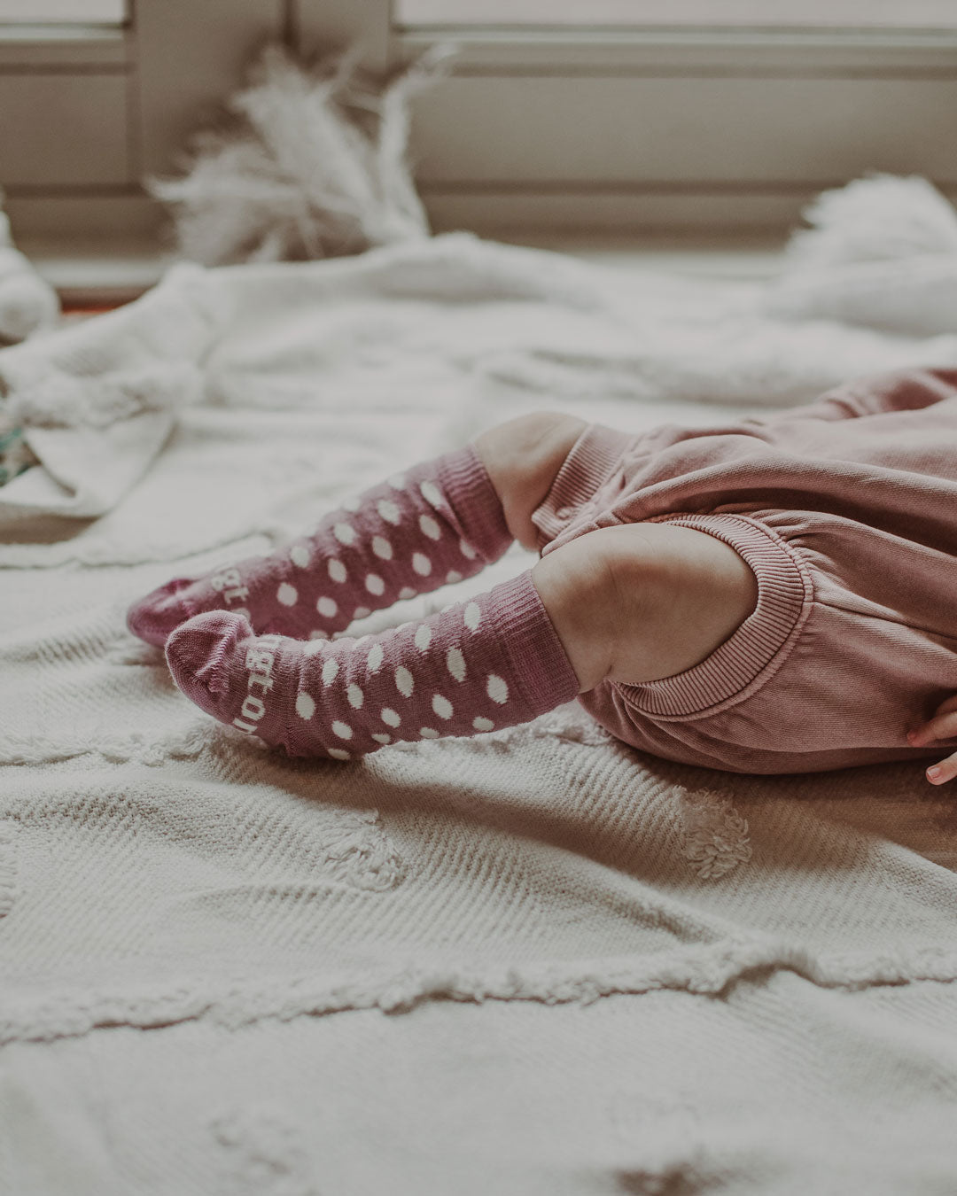 Jemima Lilac Knee High Socks for Babies