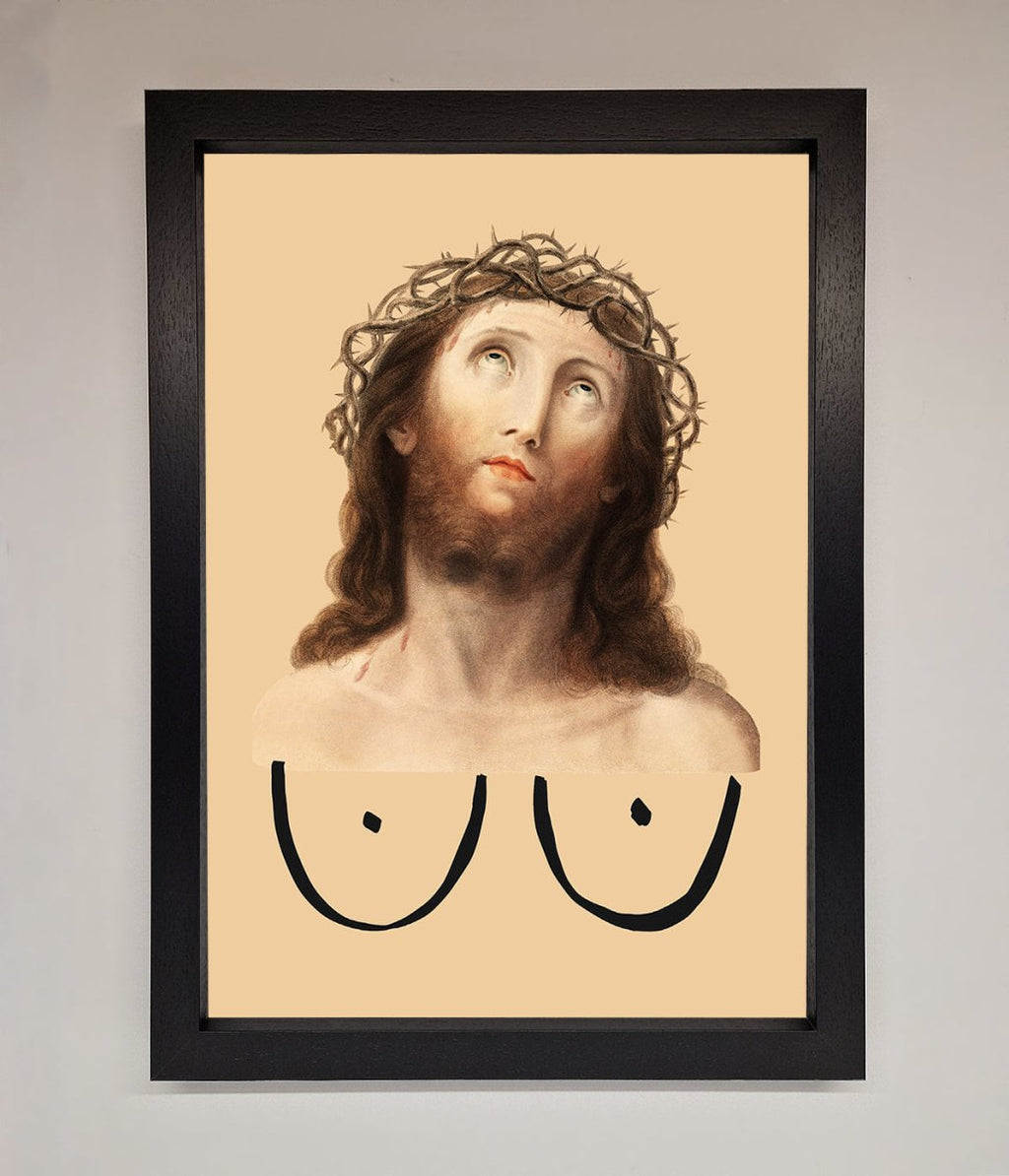 Jesus Breasts Framed Poster