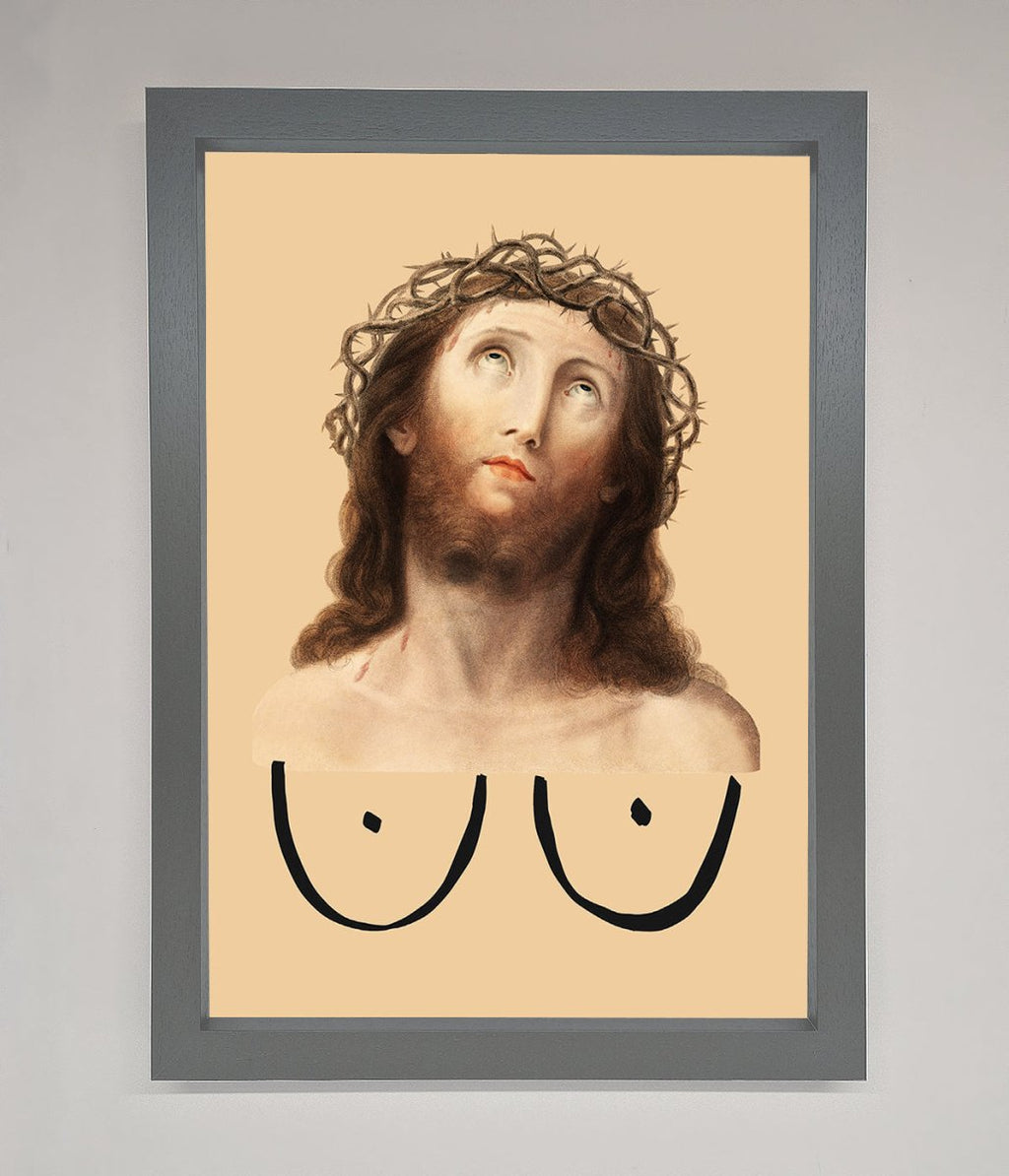 Jesus Breasts Framed Poster