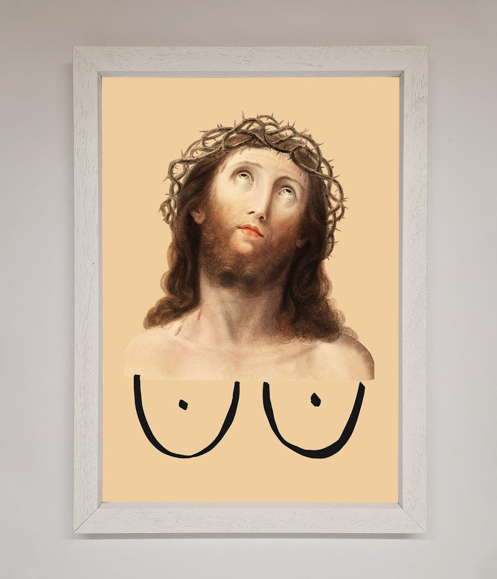 Jesus Breasts Framed Poster