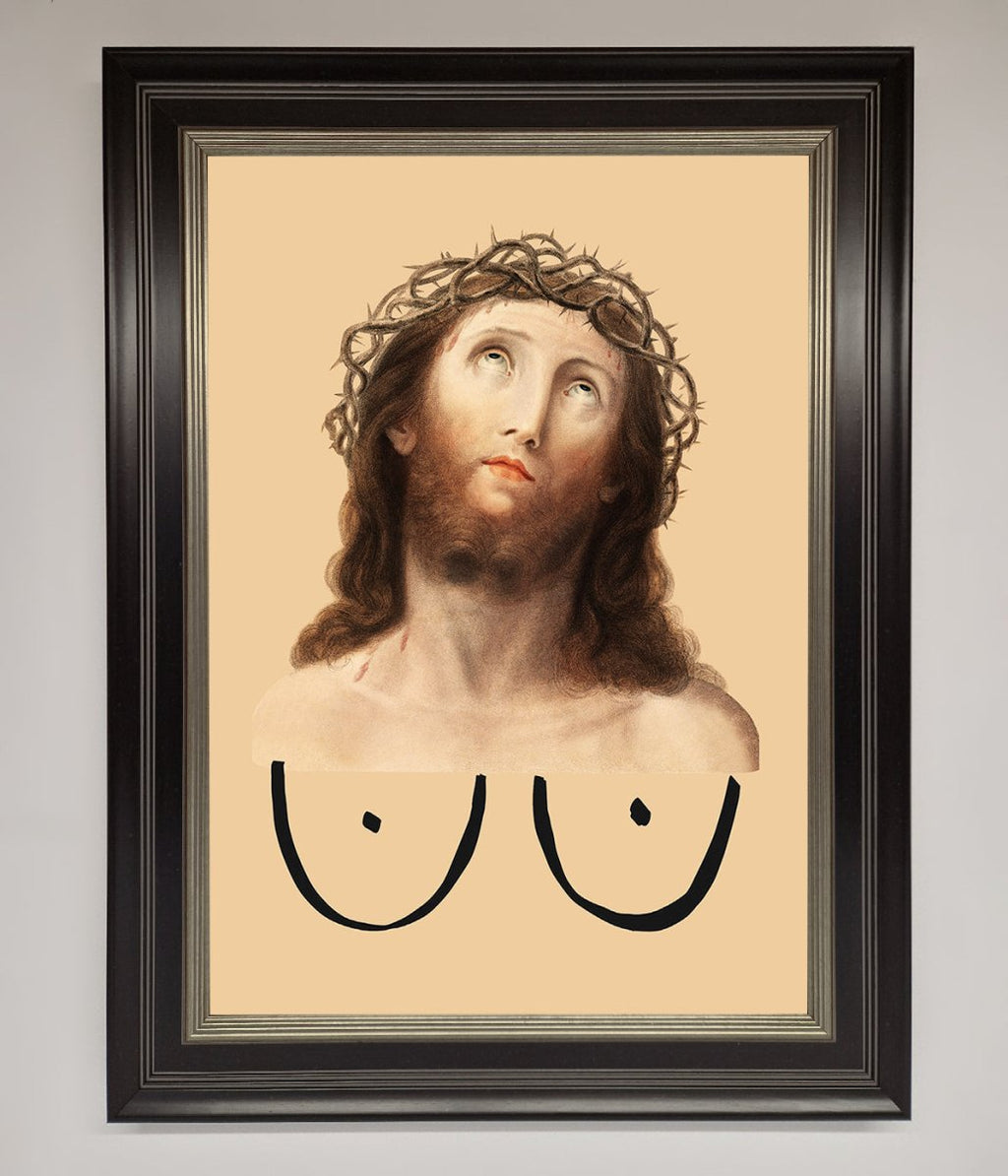 Jesus Breasts Framed Poster