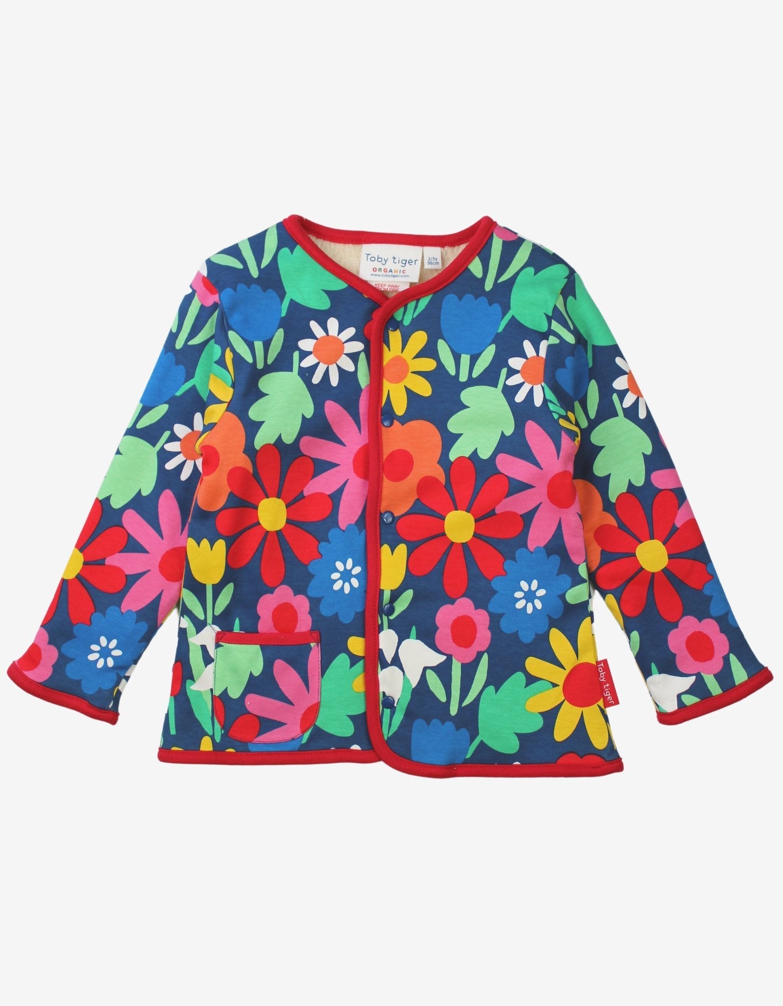 Organic Bold Floral Reversible Jacket for Kids