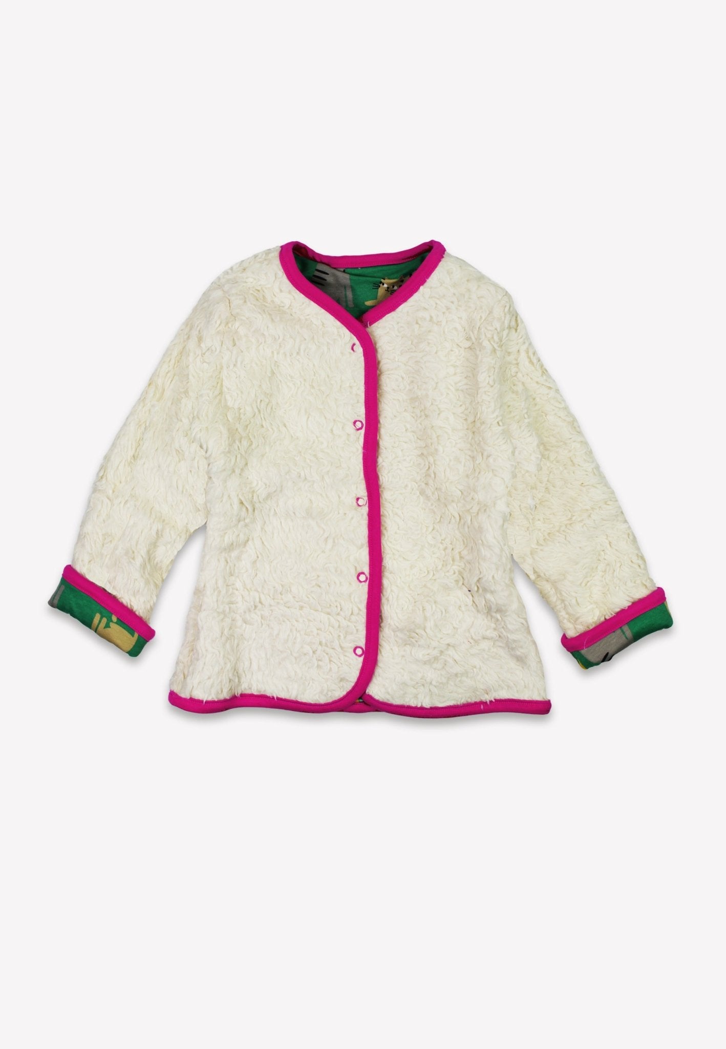 Organic Kitten Print Reversible Jacket for Kids