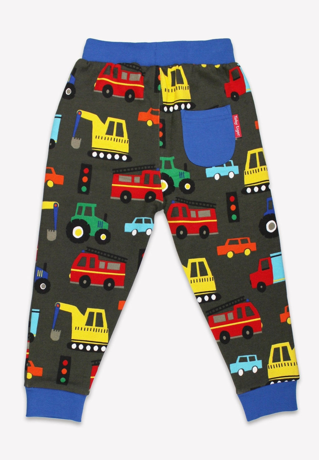 Organic Transport Print Joggers for Kids