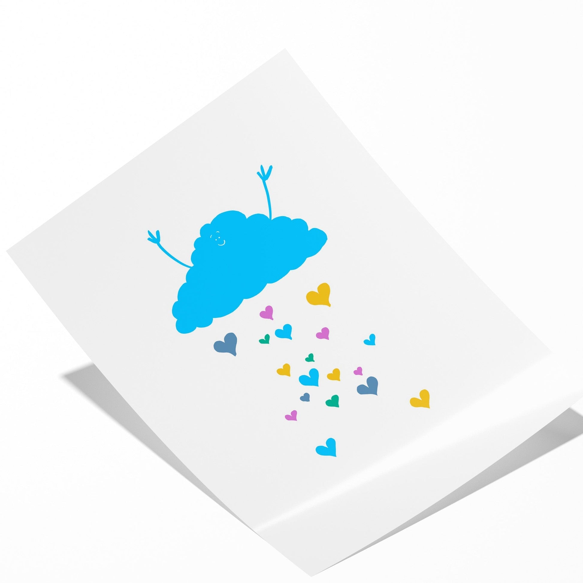 Joyful Rain Cloud – Illustrated Cute Wall Art