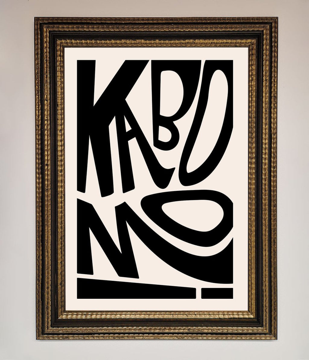 Kaboom Framed Print