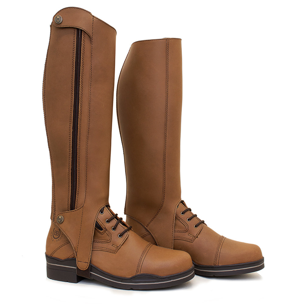 Mocha Half Chaps for Riding