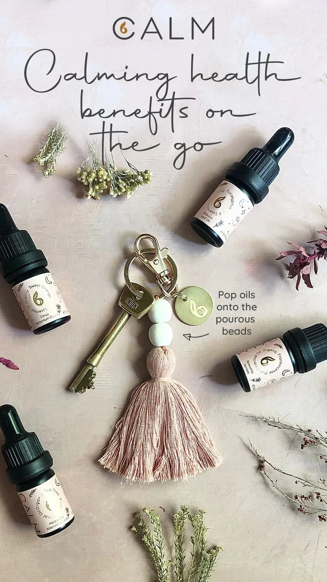 Keyring Diffuser & Rest Calm Organic Essential Oil 10ml