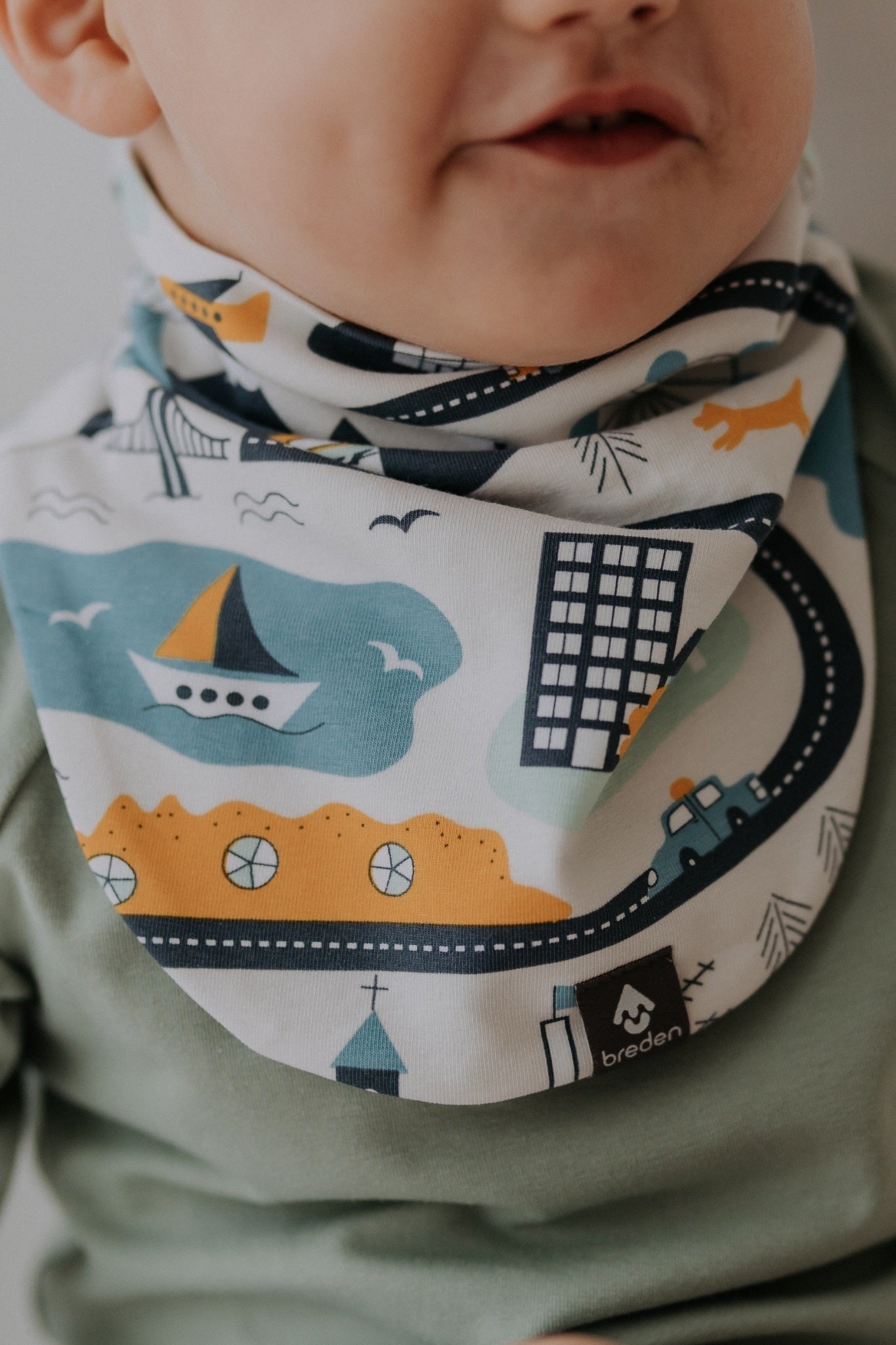 Double Cotton Neckwear TARON for Kids - Extra Torso Protection, Oeko-Tex Certified by Breden at www.brixbailey.com