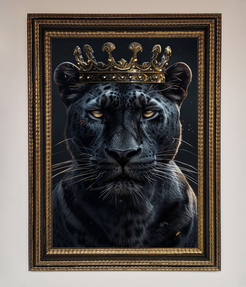 King Panther Framed Wall Art