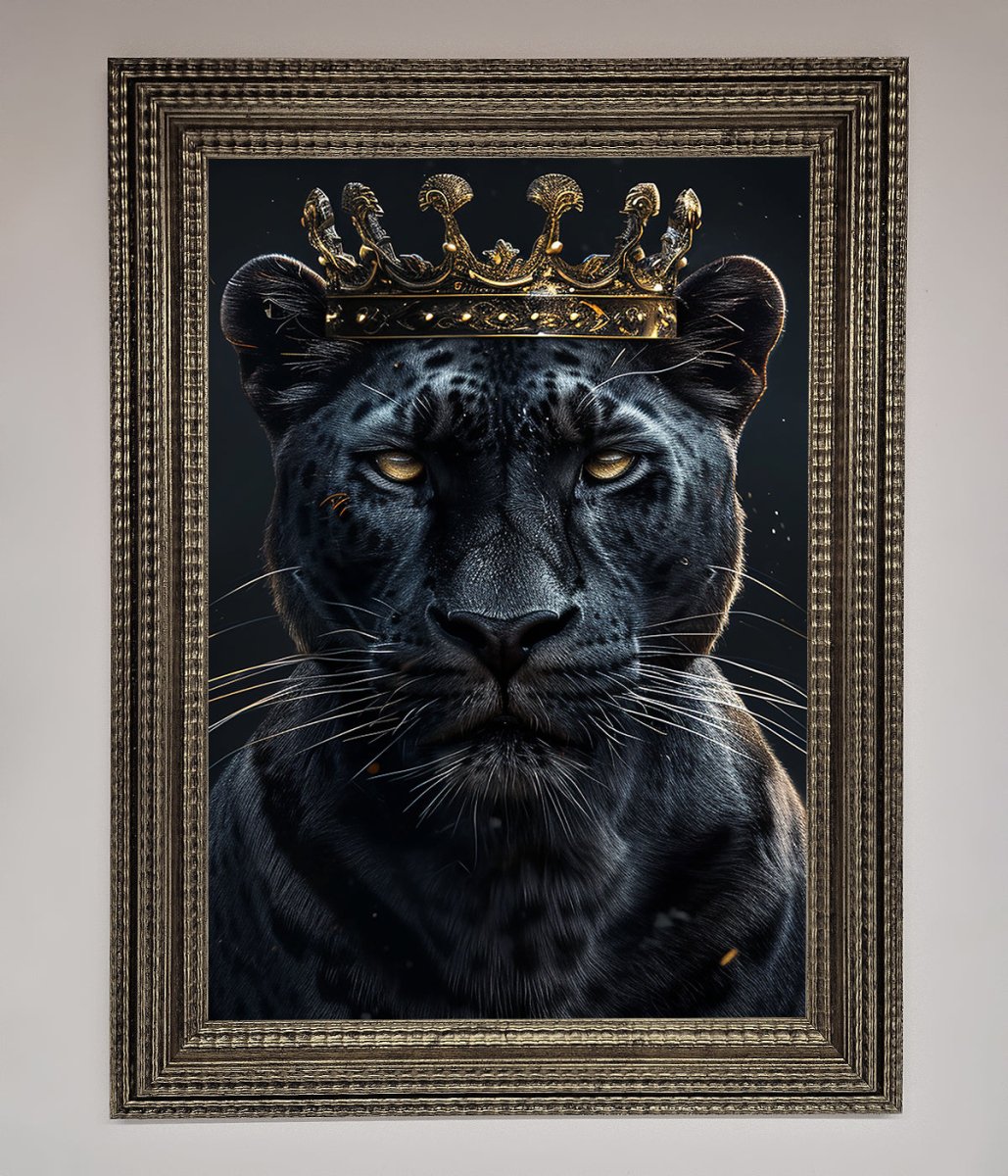 King Panther Framed Wall Art