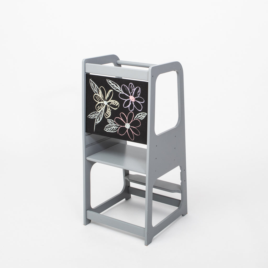Adjustable Wooden Kitchen Helper Tower – Safe & Interactive by Montessori House Bed at www.brixbailey.com