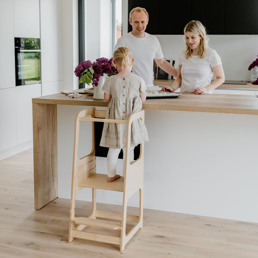 Montessori Wooden Kitchen Helper Tower – Safe & Creative for Kids by Montessori House Bed at www.brixbailey.com