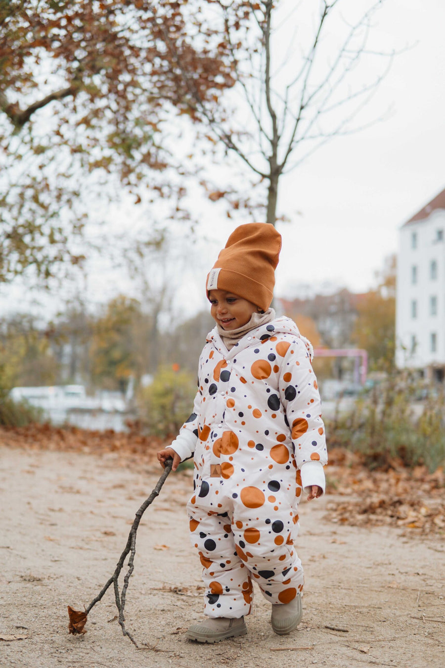 Warm & Playful Kids' Waterproof Winter Jumpsuit with Hood by Zezuzulla at www.brixbailey.com