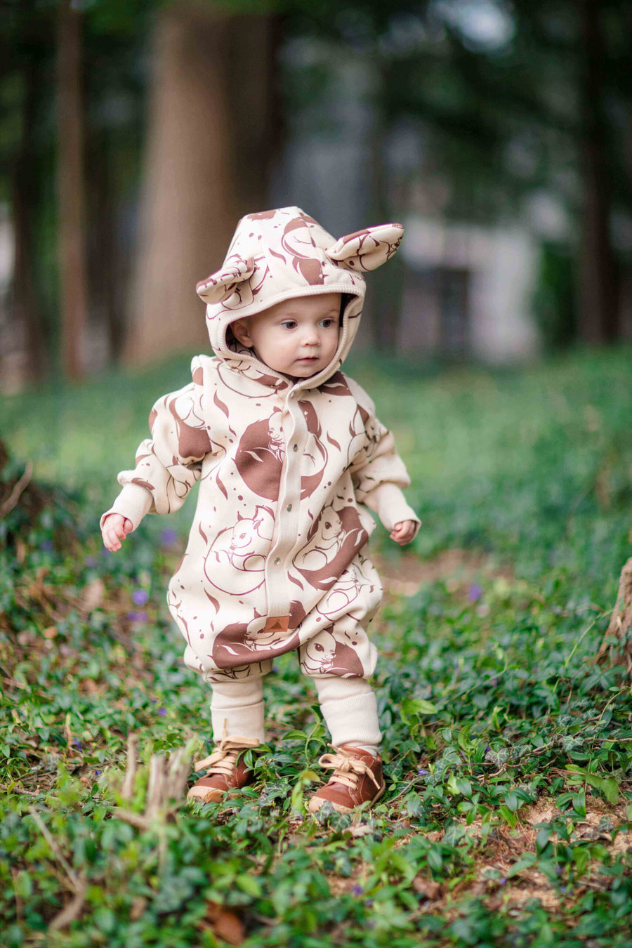 Bear-Eared Cotton Jumpsuit for Kids – Cozy & Stretchable by Zezuzulla at www.brixbailey.com