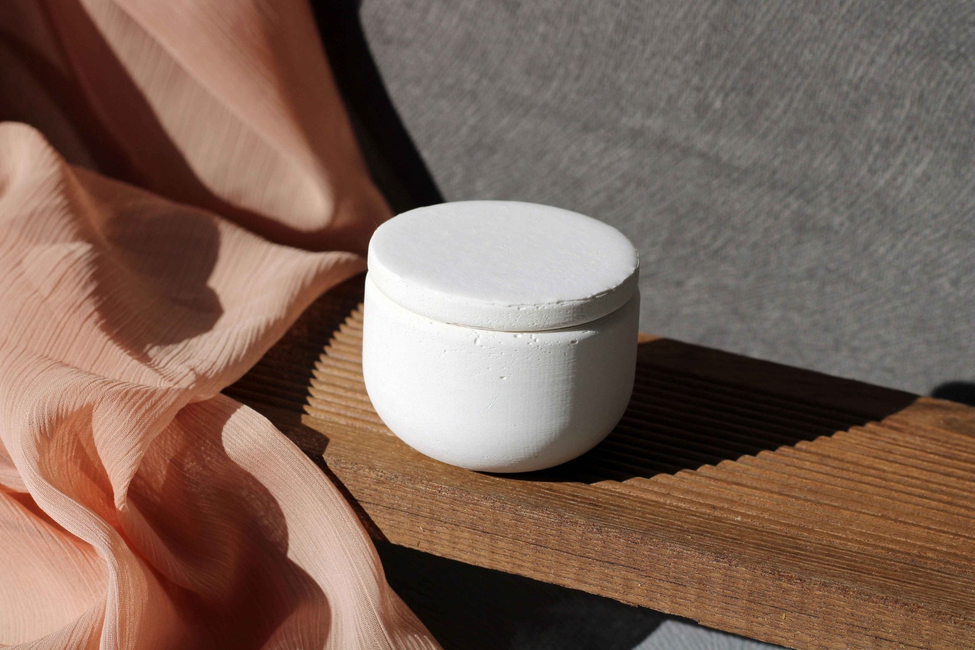 Handmade Concrete Jewellery Holder and Tealight Holder