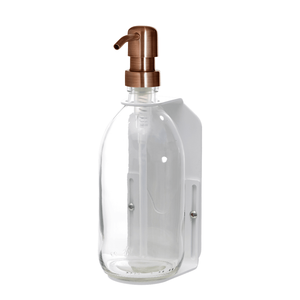 White Single  Wall Mounted Soap Dispenser