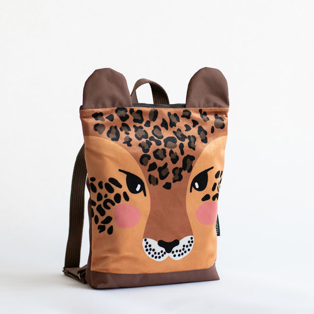 Kids' Leopard Print Backpack – Durable & Playful Design by Muni at brixbailey.com