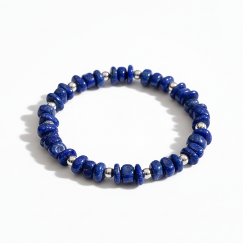 Lapis Lazuli Gemstone Bracelet in Sterling Silver or Gold