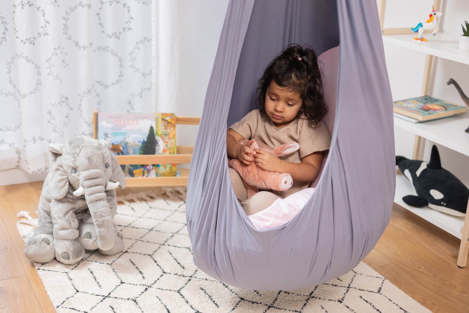 Large Cocoon Hammock "Silver Bunny"