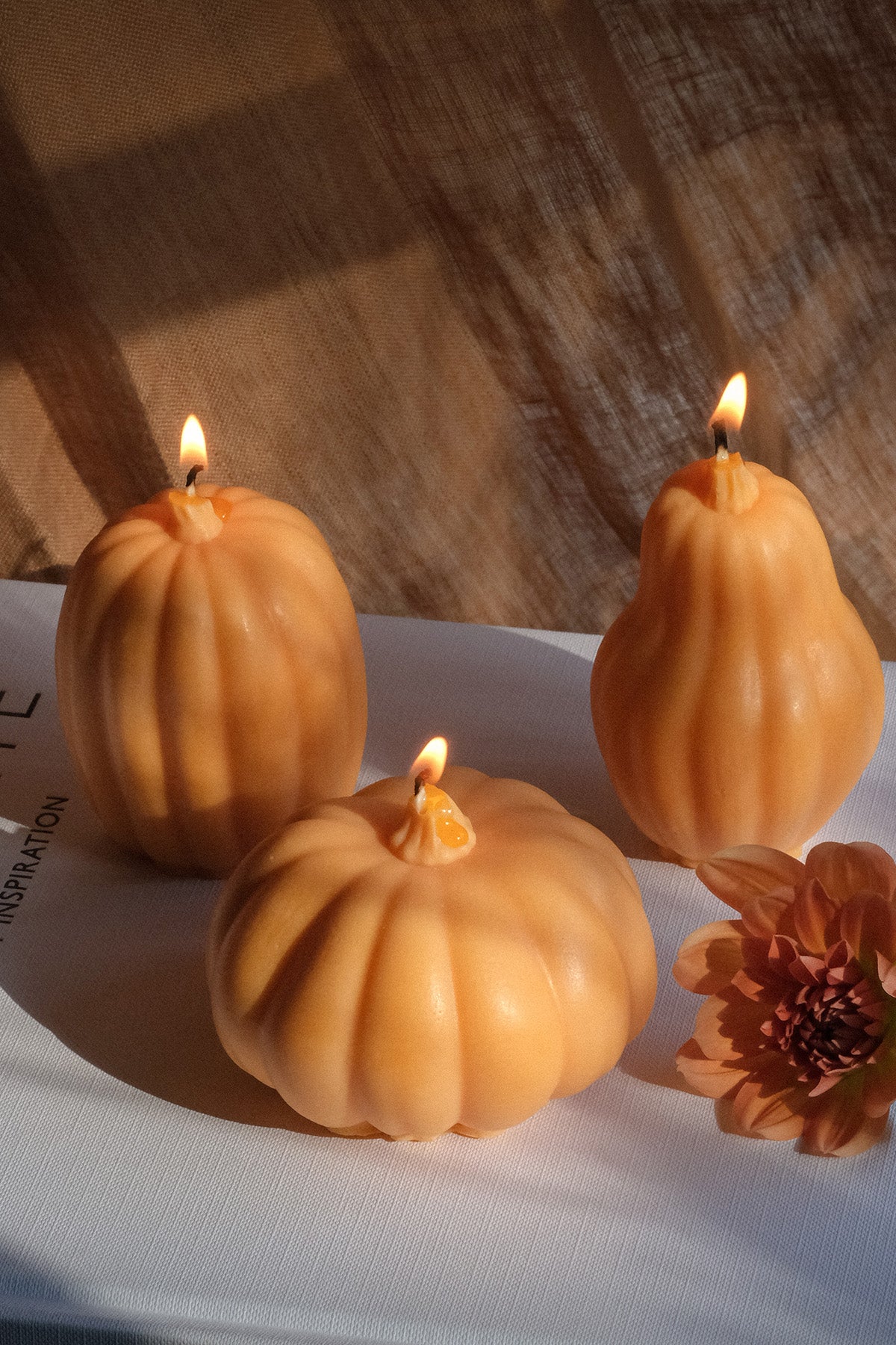 Large Pumpkin Shaped Candles
