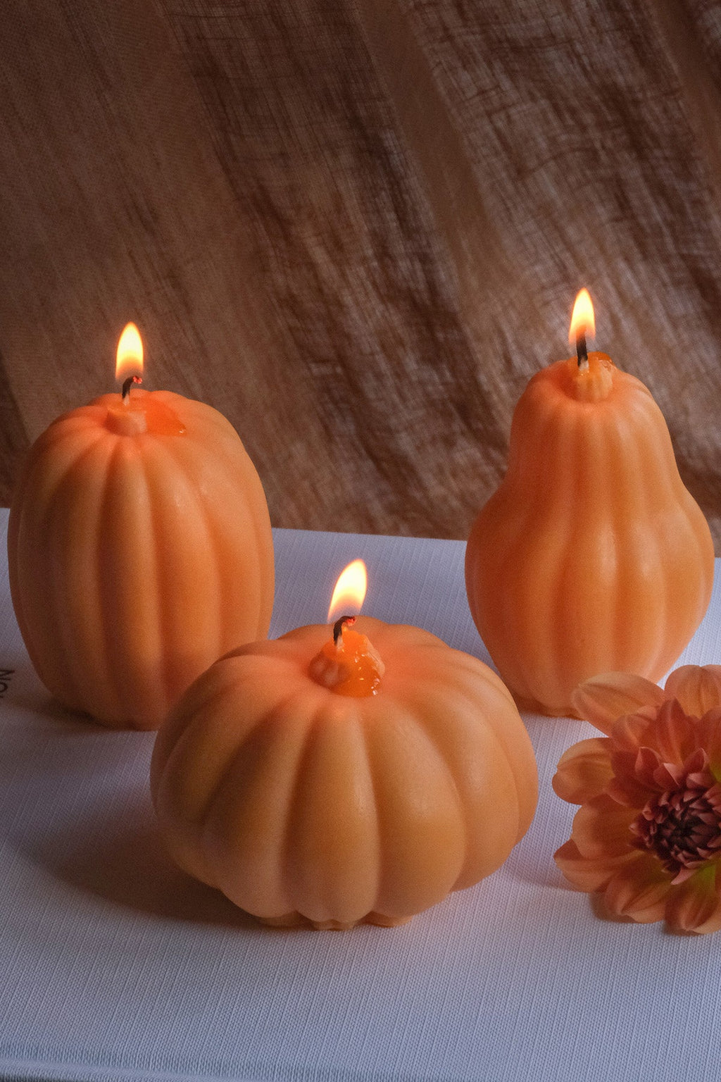 Large Pumpkin Shaped Candles