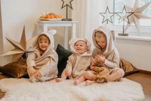 Luxurious Long-Sleeve Teddy Poncho for Toddlers – Cozy & Stylish by RÄTT at brixbailey.com