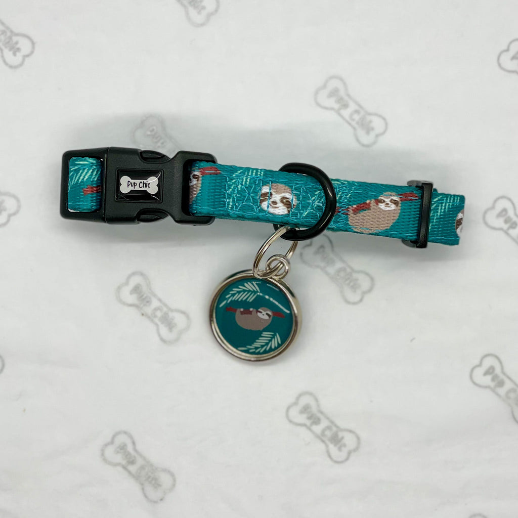 Lazy Sloth Adjustable Dog Collar