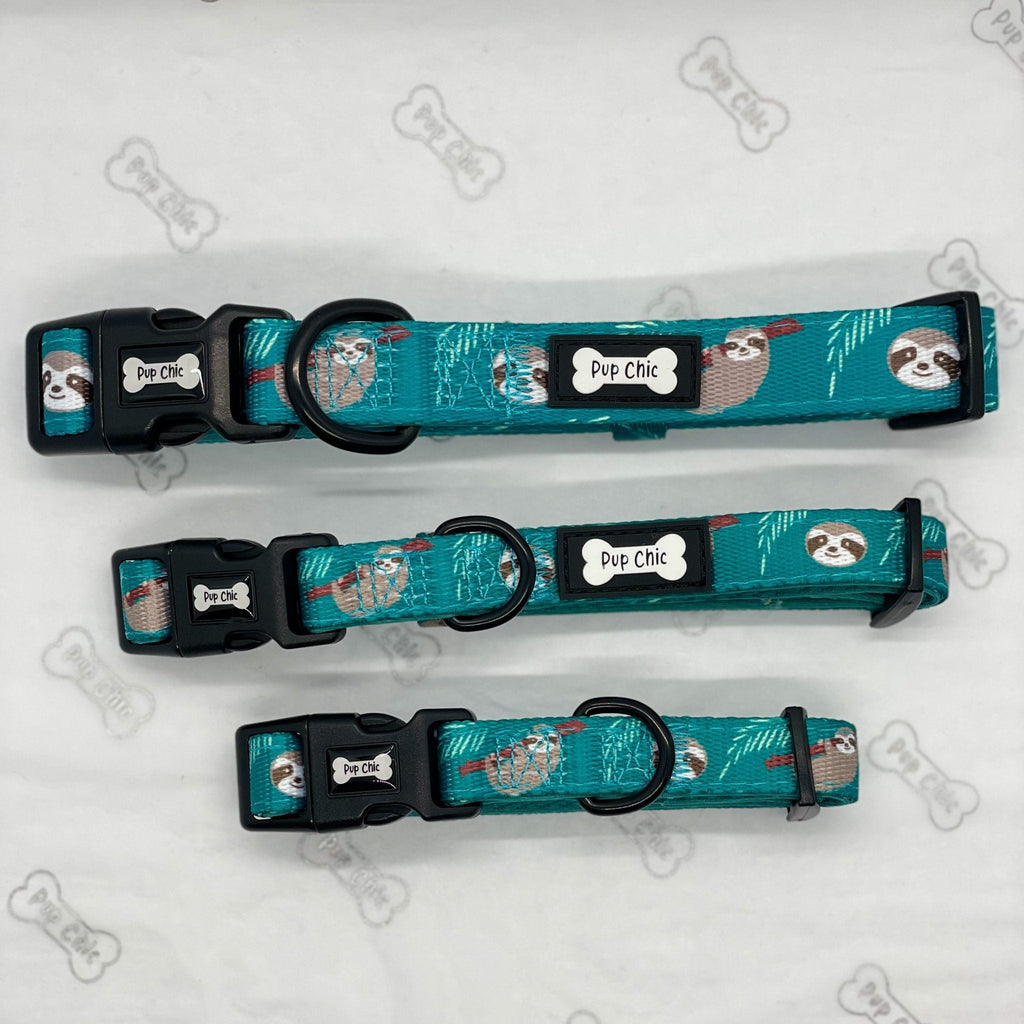 Lazy Sloth Adjustable Dog Collar