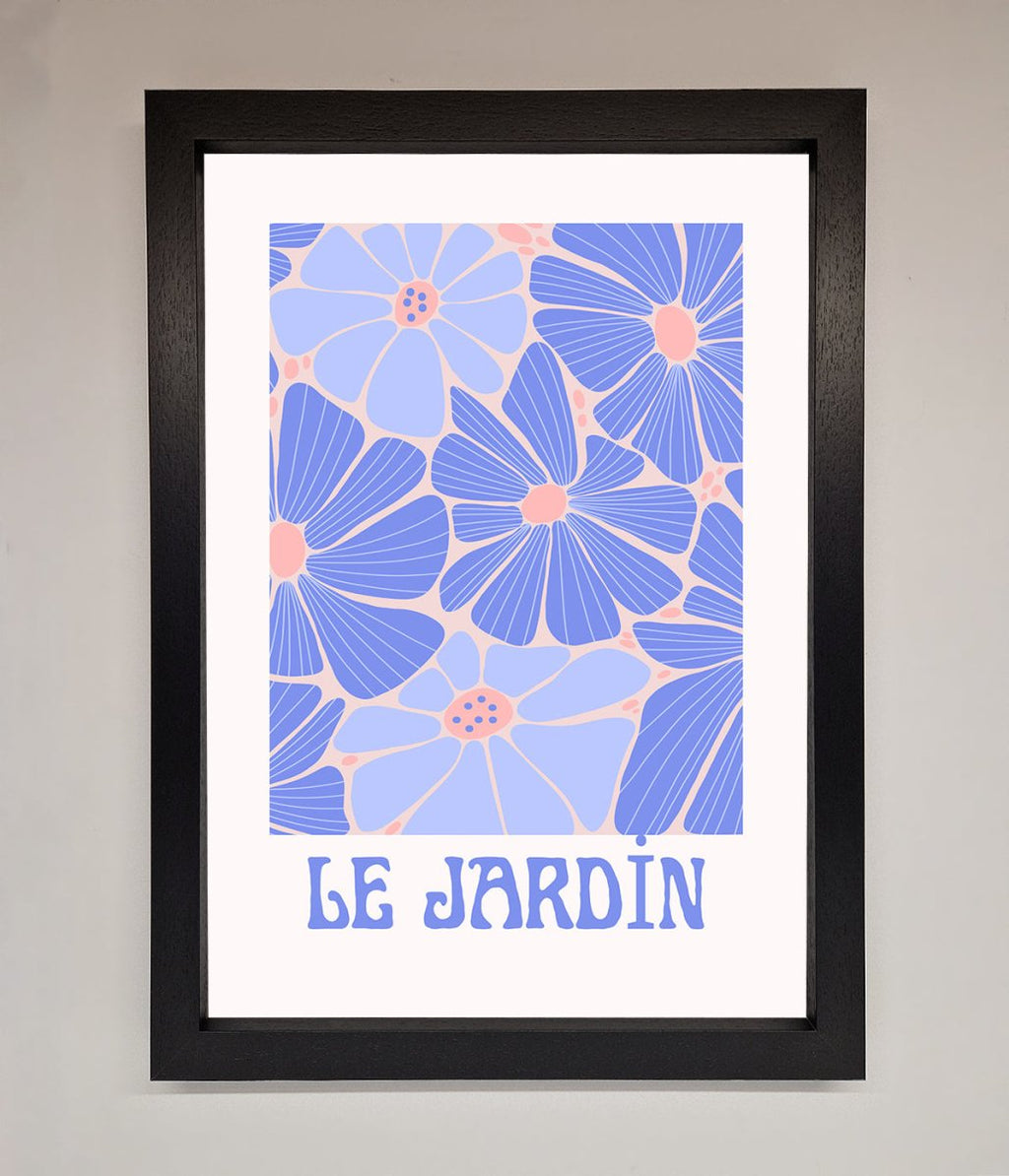 Le Jardin Blue Framed Poster