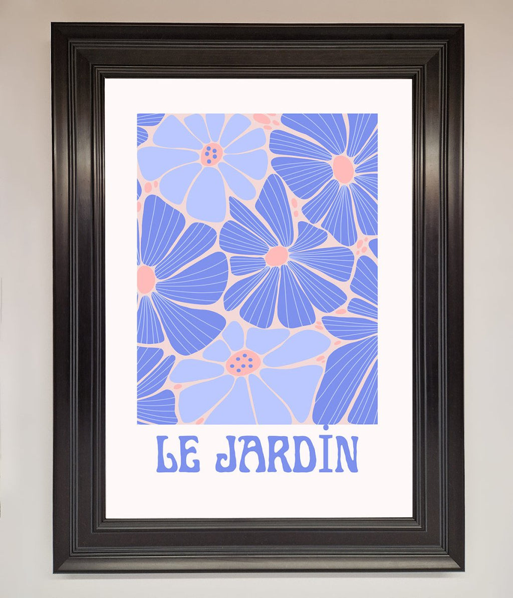 Le Jardin Blue Framed Poster